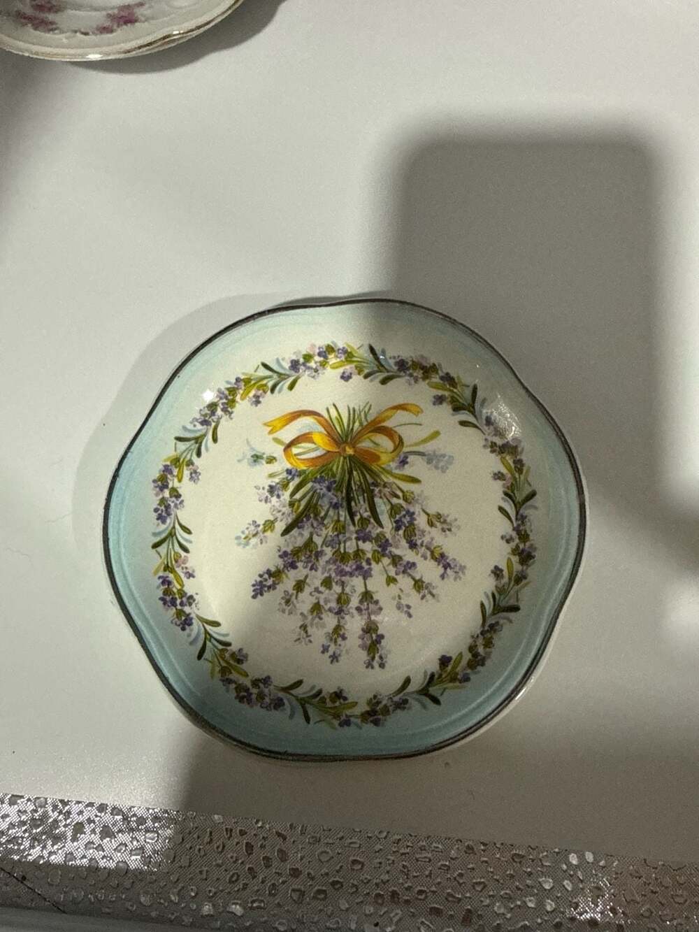 Palissy Royale Collection Sweet Lavender Scalloped Trinket Dish Tray